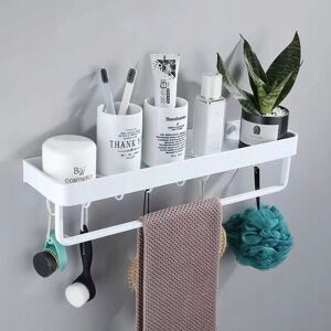 Arhatreya Biały PÓŁKA ŁAZIENKOWA POD PRYSZNIC WISZĄCA Samoprzylepne+dziurkowane 60cm Arhatreya Biały PÓŁKA ŁAZIENKOWA POD PRYSZNIC WISZĄCA Samoprzylepne+dziurkowane 60cm