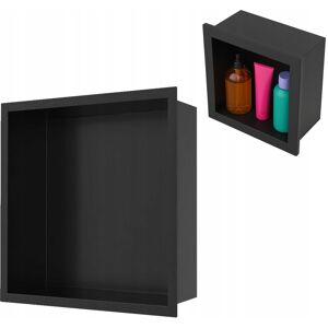 Półka łazienkowa wnękowa Estiva FALEZA Black 30x30x10 cm czarna 1 szt. Półka łazienkowa wnękowa Estiva FALEZA Black 30x30x10 cm czarna 1 szt.