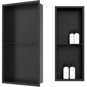 Półka łazienkowa wnękowa Estiva PARCEL Black 60x30x10 cm czarna 1 szt. Półka łazienkowa wnękowa Estiva PARCEL Black 60x30x10 cm czarna 1 szt.
