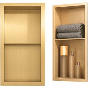 Półka łazienkowa wnękowa Estiva PARCEL Gold 60x30x10 cm złota 1 szt. Półka łazienkowa wnękowa Estiva PARCEL Gold 60x30x10 cm złota 1 szt.
