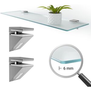Tulup Półka łazienkowa z chromowanym uchwytem 60x13 cm Tulup Półka łazienkowa z chromowanym uchwytem 60x13 cm