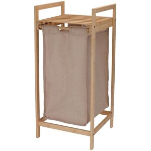 Kosz na pranie bambusowy do łazienki z półką - Bathroom Solutions Kosz na pranie bambusowy do łazienki z półką - Bathroom Solutions