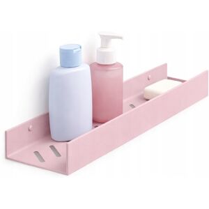 Braun Półka metalowa kolor różowa mat pastelowy inox prysznicowa łazienkowa 50cm Braun Półka metalowa kolor różowa mat pastelowy inox prysznicowa łazienkowa 50cm