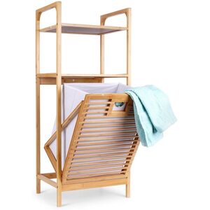 Bathroom Solutions - Bamboo Laundry Shelf - Basket Bathroom Solutions - Bamboo Laundry Shelf - Basket