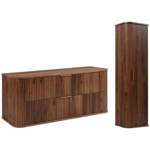 VAXOR SZAFKA 120 CM + SŁUPEK 139 CM ZESTAW ŁAZIENKOWY WISZĄCY DĄB ORZECH MDF VAXOR SZAFKA 120 CM + SŁUPEK 139 CM ZESTAW ŁAZIENKOWY WISZĄCY DĄB ORZECH MDF