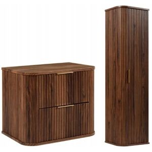 Inny producent SZAFKA 60 CM + SŁUPEK 139 CM ZESTAW ŁAZIENKOWY WISZĄCY DĄB ORZECH FRONT MDF Inny producent SZAFKA 60 CM + SŁUPEK 139 CM ZESTAW ŁAZIENKOWY WISZĄCY DĄB ORZECH FRONT MDF