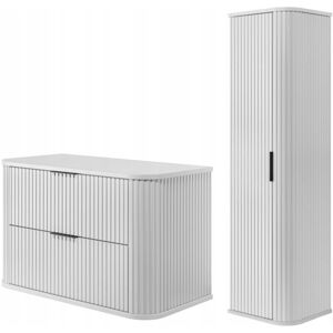 Inny producent SZAFKA 80 CM + SŁUPEK 139 CM ZESTAW ŁAZIENKOWY WISZĄCY BIAŁY FRONTY MDF Inny producent SZAFKA 80 CM + SŁUPEK 139 CM ZESTAW ŁAZIENKOWY WISZĄCY BIAŁY FRONTY MDF