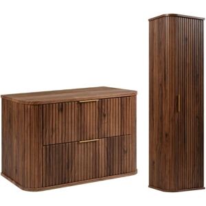 VAXOR SZAFKA 80 CM + SŁUPEK 139 CM ZESTAW ŁAZIENKOWY WISZĄCY DĄB ORZECH MDF VAXOR SZAFKA 80 CM + SŁUPEK 139 CM ZESTAW ŁAZIENKOWY WISZĄCY DĄB ORZECH MDF