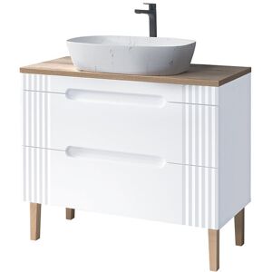 Szafka Łazienkowa 100Cm Z Umywalką Ceramiczną Misą Białą Loft Comad Premium Szafka Łazienkowa 100Cm Z Umywalką Ceramiczną Misą Białą Loft Comad Premium