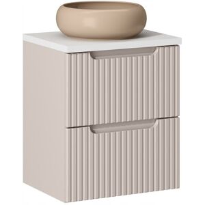 Comad Szafka łazienkowa 50 cm z blatem białym umywalka beżowa kaszmir Comad Szafka łazienkowa 50 cm z blatem białym umywalka beżowa kaszmir