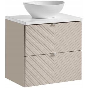 Comad Szafka łazienkowa 60 cm kaszmir z umywalką nablatową i blatem Comad Szafka łazienkowa 60 cm kaszmir z umywalką nablatową i blatem