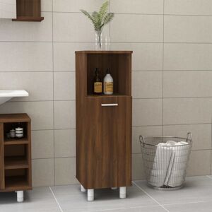 vidaXL Łazienkowa szafka dębowa brązowa 30x30x95 cm Inżynieria drewna - Meble łazienkowe vidaXL Łazienkowa szafka dębowa brązowa 30x30x95 cm Inżynieria drewna - Meble łazienkowe