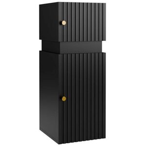 MONCLERO GF1 Szafka łazienkowa niska TIKO 80cm czarny/złoty do łazienki MONCLERO GF1 Szafka łazienkowa niska TIKO 80cm czarny/złoty do łazienki