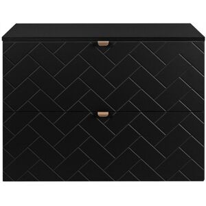 VAXOR SZAFKA ŁAZIENKOWA WISZĄCA POD UMYWALKĘ NABLATOWĄ RENSAN 80x46 CM CZARNA MDF VAXOR SZAFKA ŁAZIENKOWA WISZĄCA POD UMYWALKĘ NABLATOWĄ RENSAN 80x46 CM CZARNA MDF