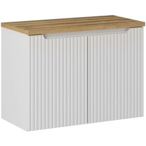 Szafka Łazienkowa Z Blatem I Drzwiami 80Cm Biała Do Łazienki Comad Szafka Łazienkowa Z Blatem I Drzwiami 80Cm Biała Do Łazienki Comad