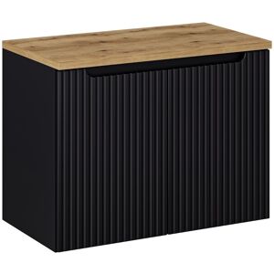 Comad Szafka Łazienkowa Z Blatem I Dwoma Drzwiami 80X40Cm Czarna Do Łazienki Comad Szafka Łazienkowa Z Blatem I Dwoma Drzwiami 80X40Cm Czarna Do Łazienki