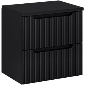 Szafka Łazienkowa Z Blatem I Szufladami 60X40Cm Czarna Do Łazienki Comad Szafka Łazienkowa Z Blatem I Szufladami 60X40Cm Czarna Do Łazienki Comad