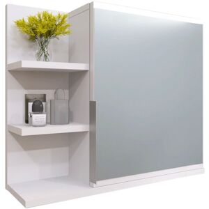 BETTER HOME Szafka łazienkowa z lustrem do łazienki wisząca lustrzana 60 cm półka biała BETTER HOME Szafka łazienkowa z lustrem do łazienki wisząca lustrzana 60 cm półka biała