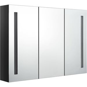 VMP Szafka łazienkowa z lustrem i LED, 89x14x62 cm, lśniąca czerń VMP Szafka łazienkowa z lustrem i LED, 89x14x62 cm, lśniąca czerń