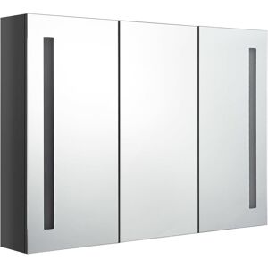 VMP Szafka łazienkowa z lustrem i LED, 89x14x62 cm, lśniąca szarość VMP Szafka łazienkowa z lustrem i LED, 89x14x62 cm, lśniąca szarość