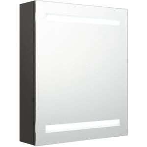 VMP Szafka łazienkowa z lustrem i LED, antracytowa, 50x14x60 cm VMP Szafka łazienkowa z lustrem i LED, antracytowa, 50x14x60 cm