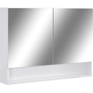VMP Szafka łazienkowa z lustrem i LED, biała, 80x15x60 cm, MDF VMP Szafka łazienkowa z lustrem i LED, biała, 80x15x60 cm, MDF