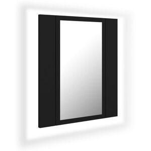 VMP Szafka łazienkowa z lustrem i LED, czarna, 40x12x45 cm, akryl VMP Szafka łazienkowa z lustrem i LED, czarna, 40x12x45 cm, akryl