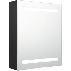 VMP Szafka łazienkowa z lustrem i LED, czarna, 50x14x60 cm VMP Szafka łazienkowa z lustrem i LED, czarna, 50x14x60 cm