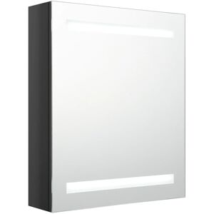 VMP Szafka łazienkowa z lustrem i LED, lśniąca czerń, 50x14x60 cm VMP Szafka łazienkowa z lustrem i LED, lśniąca czerń, 50x14x60 cm
