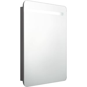 VMP Szafka łazienkowa z lustrem i LED, szara, 60x11x80 cm VMP Szafka łazienkowa z lustrem i LED, szara, 60x11x80 cm