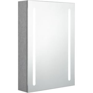 VMP Szafka łazienkowa z lustrem i LED, szarość betonu, 50x13x70 cm VMP Szafka łazienkowa z lustrem i LED, szarość betonu, 50x13x70 cm