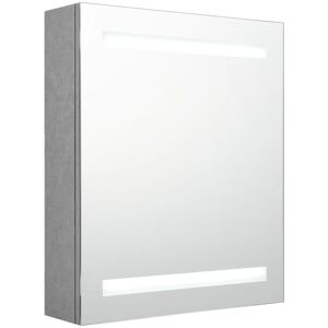 VMP Szafka łazienkowa z lustrem i LED, szarość betonu, 50x14x60 cm VMP Szafka łazienkowa z lustrem i LED, szarość betonu, 50x14x60 cm