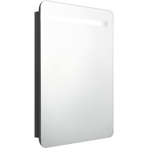 VMP Szafka łazienkowa z lustrem, LED, czerń z połyskiem 60x11x80 cm VMP Szafka łazienkowa z lustrem, LED, czerń z połyskiem 60x11x80 cm