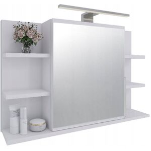 BETTER HOME SZAFKA ŁAZIENKOWA Z LUSTREM PÓŁKAMI I LED SZAFKA LUSTRZANA 80/50 BIAŁA MAT BETTER HOME SZAFKA ŁAZIENKOWA Z LUSTREM PÓŁKAMI I LED SZAFKA LUSTRZANA 80/50 BIAŁA MAT