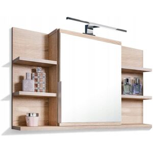 BETTER HOME SZAFKA ŁAZIENKOWA Z LUSTREM, PÓŁKAMI I LED SZAFKA LUSTRZANA 80/50 - DĄB SONOMA BETTER HOME SZAFKA ŁAZIENKOWA Z LUSTREM, PÓŁKAMI I LED SZAFKA LUSTRZANA 80/50 - DĄB SONOMA