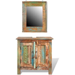 VidaXL Recyklingowane masywne drewno do łazienki - Styl vintage VidaXL Recyklingowane masywne drewno do łazienki - Styl vintage