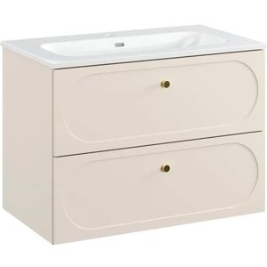 Comad Szafka pod umywalkę DONNA SAND 2S 80cm beż piaskowy z umywalką wpuszczaną FLY Comad Szafka pod umywalkę DONNA SAND 2S 80cm beż piaskowy z umywalką wpuszczaną FLY