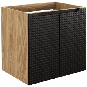 Comad Szafka pod umywalkę LUXOR BLACK 82-60-2D 60cm dąb olejowany/czarna Comad Szafka pod umywalkę LUXOR BLACK 82-60-2D 60cm dąb olejowany/czarna