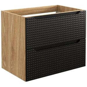 Comad Szafka pod umywalkę LUXOR BLACK 82-70-2S 70cm dąb olejowany/czarna Comad Szafka pod umywalkę LUXOR BLACK 82-70-2S 70cm dąb olejowany/czarna