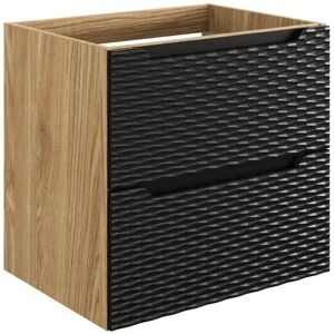 Comad Szafka pod umywalkę OCEAN BLACK 82-60-2S 60cm dąb olejowany/czarna Comad Szafka pod umywalkę OCEAN BLACK 82-60-2S 60cm dąb olejowany/czarna