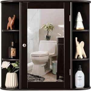 Inny producent SZAFKA ŚCIENNA DO ŁAŹIENKI WISZĄCA Z LUSTREM Z SZUFLADĄ I PÓŁKAMI BRĄZOWA Inny producent SZAFKA ŚCIENNA DO ŁAŹIENKI WISZĄCA Z LUSTREM Z SZUFLADĄ I PÓŁKAMI BRĄZOWA