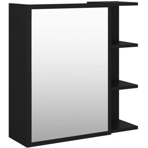 VMP Szafka z lustrem czarna 62,5x20,5x64 cm materiał drewnopochodny VMP Szafka z lustrem czarna 62,5x20,5x64 cm materiał drewnopochodny