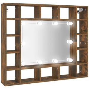 VMP Szafka z lustrem i LED, przydymiony dąb, 91x15x76,5 cm VMP Szafka z lustrem i LED, przydymiony dąb, 91x15x76,5 cm