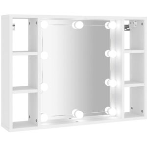 VMP Szafka z lustrem i oświetleniem LED, biała, 76x15x55 cm VMP Szafka z lustrem i oświetleniem LED, biała, 76x15x55 cm