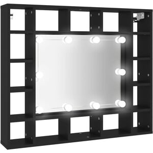 VMP Szafka z lustrem i oświetleniem LED, czarna, 91x15x76,5 cm VMP Szafka z lustrem i oświetleniem LED, czarna, 91x15x76,5 cm