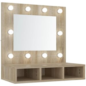 VMP Szafka z lustrem i oświetleniem LED, dąb sonoma, 60x31,5x62 cm VMP Szafka z lustrem i oświetleniem LED, dąb sonoma, 60x31,5x62 cm