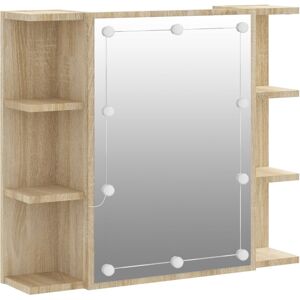 VMP Szafka z lustrem i oświetleniem LED, dąb sonoma, 70x16,5x60 cm VMP Szafka z lustrem i oświetleniem LED, dąb sonoma, 70x16,5x60 cm