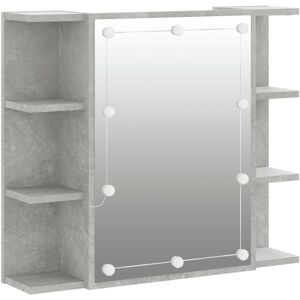 VMP Szafka z lustrem i oświetleniem LED, szary beton, 70x16,5x60 cm VMP Szafka z lustrem i oświetleniem LED, szary beton, 70x16,5x60 cm
