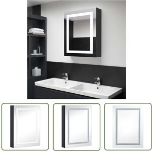 The Living Store Szafka łazienkowa z lustrem i LED - 50x13x70 cm - Szafka Łazienkowa The Living Store Szafka łazienkowa z lustrem i LED - 50x13x70 cm - Szafka Łazienkowa