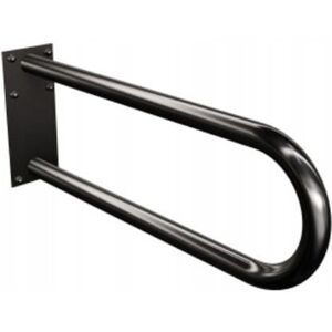 Uchwyt półokrągły stały 60cm z płytą Ø32 ANDEX Bez Barier 827NG stal nierdzewna czarny Uchwyt półokrągły stały 60cm z płytą Ø32 ANDEX Bez Barier 827NG stal nierdzewna czarny